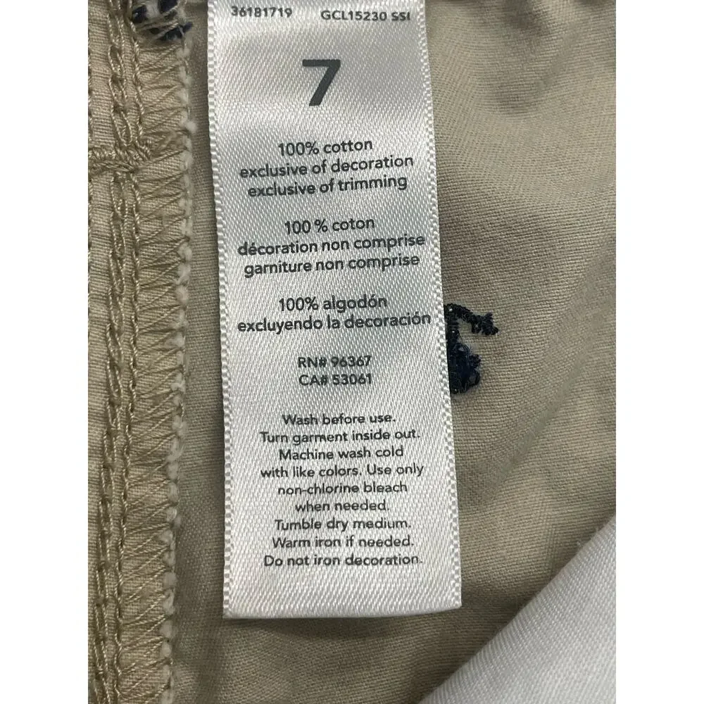 OshKosh B/Gosh youth shorts 7 khaki with anchors 100% cotton